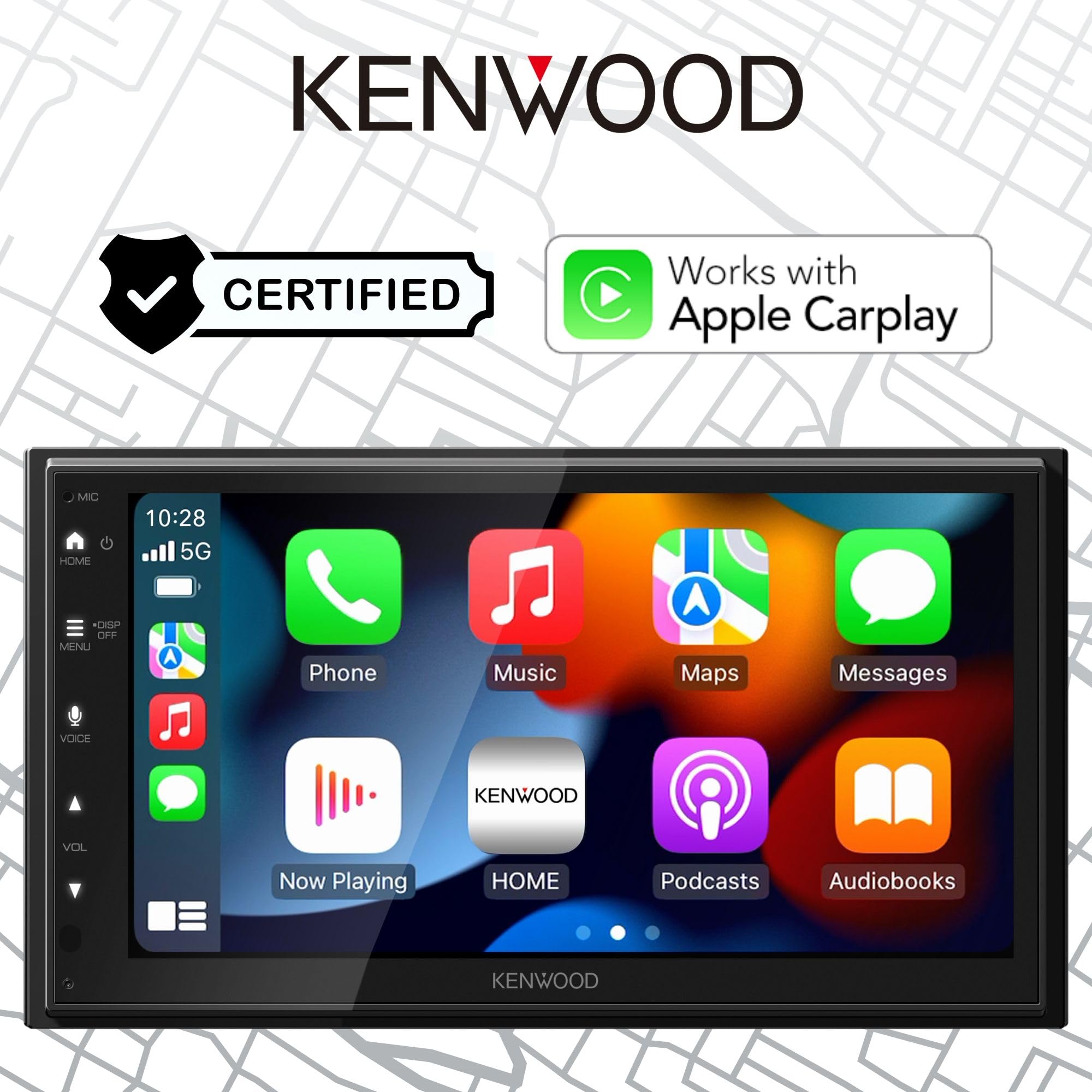 KENWOOD DMX4710S Digital Car Stereo (50W x 6-Ch), Apple CarPlay & Android Auto Compatible, Bluetooth-Enabled Head Unit with 6.8 KENWOOD DMX4710S Digital Car Stereo (50W x 6-Ch), Apple CarPlay & Android Auto Compatible, Bluetooth-Enabled Head Unit with 6.8